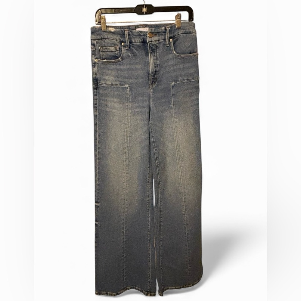 Good American Wide Leg Jeans. Good Waist Palazzo size 8/29
